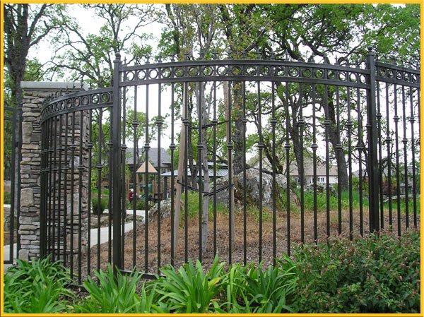 Wrought Iron Yard Fence San Mateo